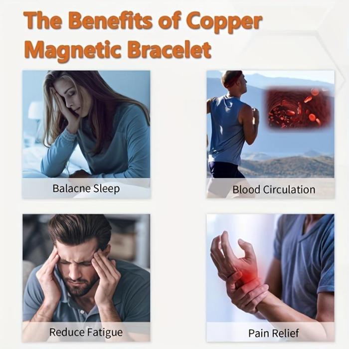 Copper magnetic bracelet——Relieve fatigue and promote blood circulation 🔥