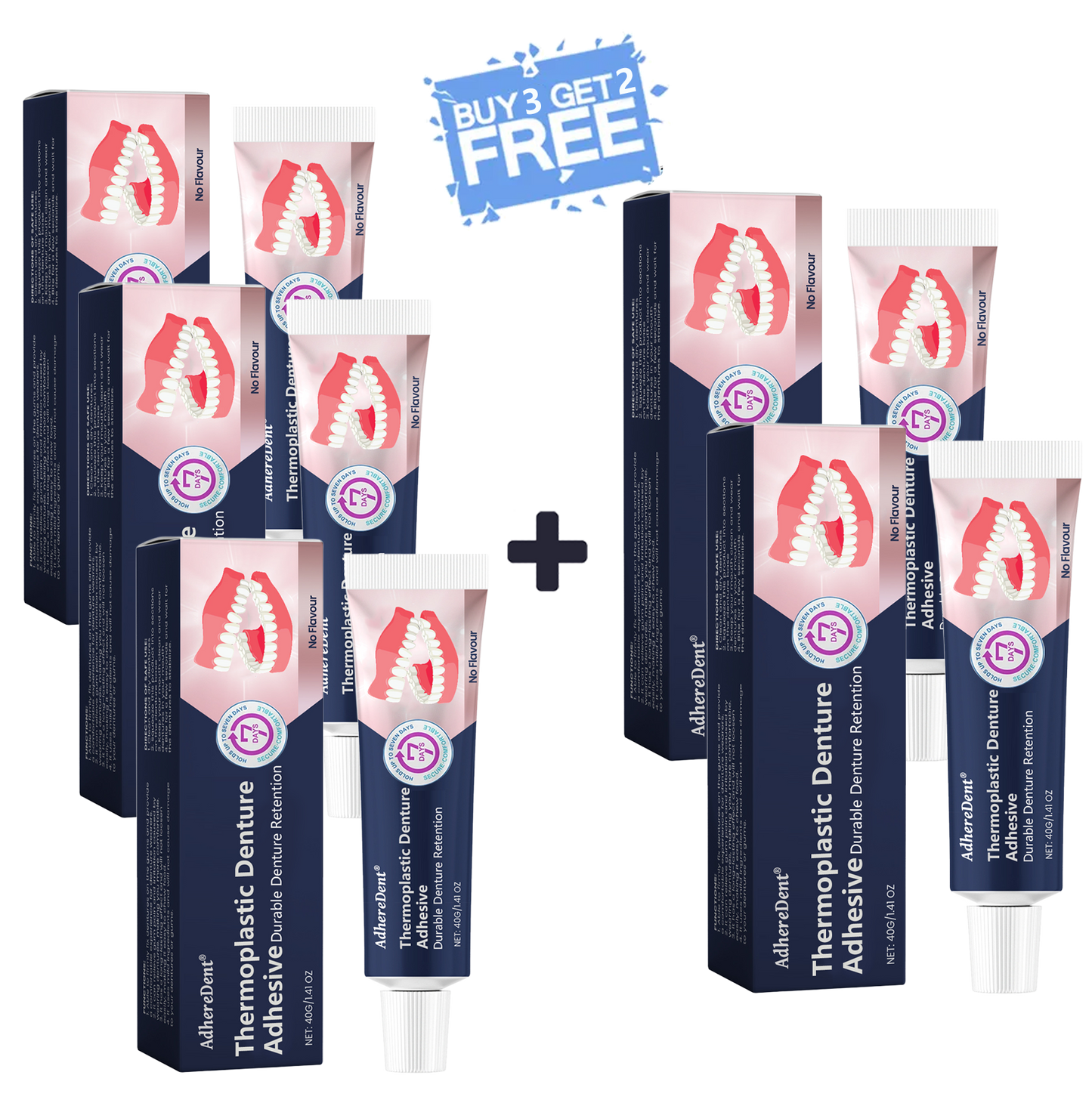 AdhereDent®  Thermoplastic Denture Adhesive ⏳ Durable Denture Retention