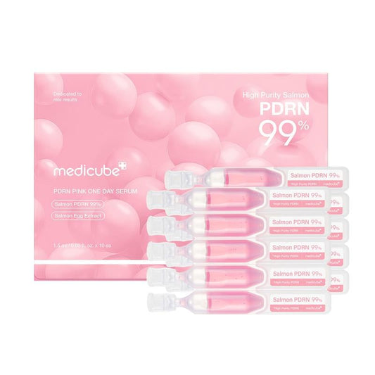PDRN Pink One Day Serum – 99% Salmon DNA for Uneven Skin Tone | Korean Skincare in Single-Use Vials
