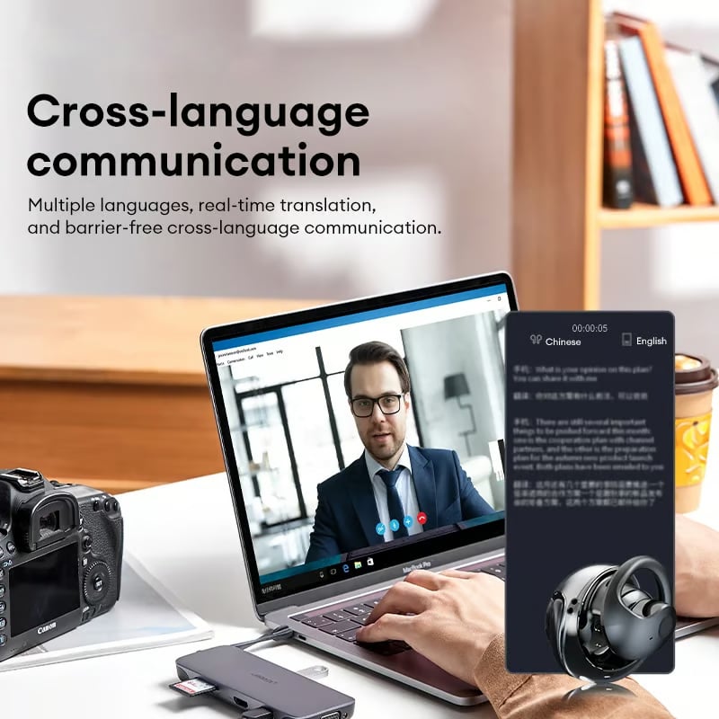 🏆LAST DAY SALE 60% OFF⏰AI Translation T26  Pro Wireless Bluetooth Translation Earbuds